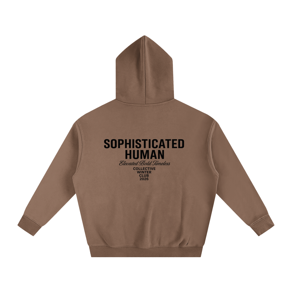 Oversize Fleeced Hoodie SH Latte Brown