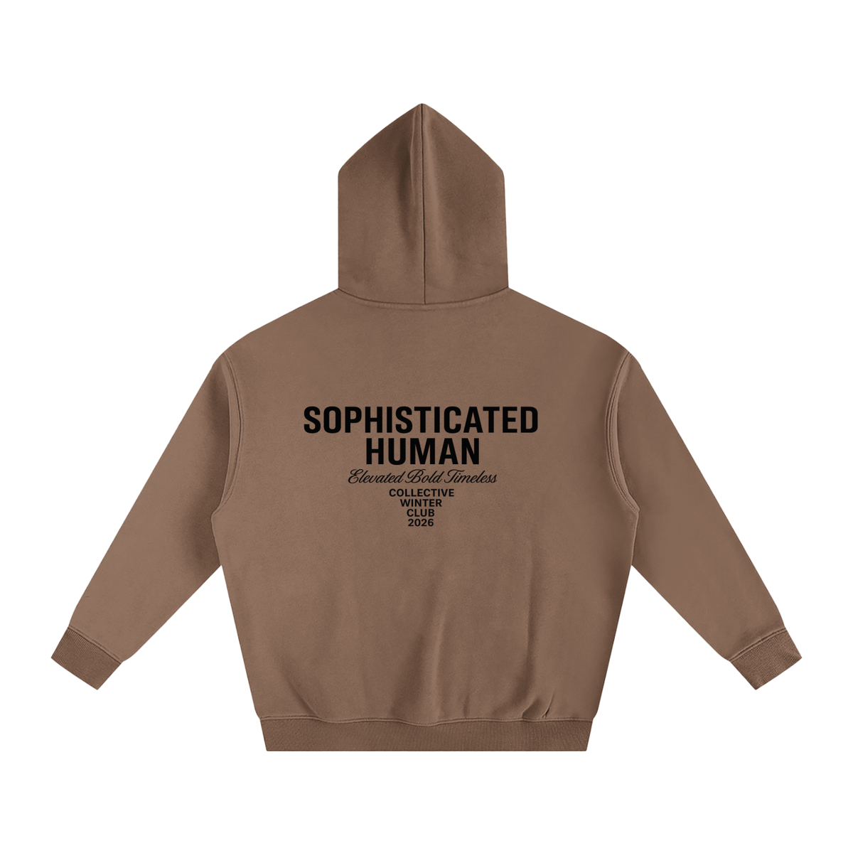 Oversize Fleeced Hoodie SH Latte Brown