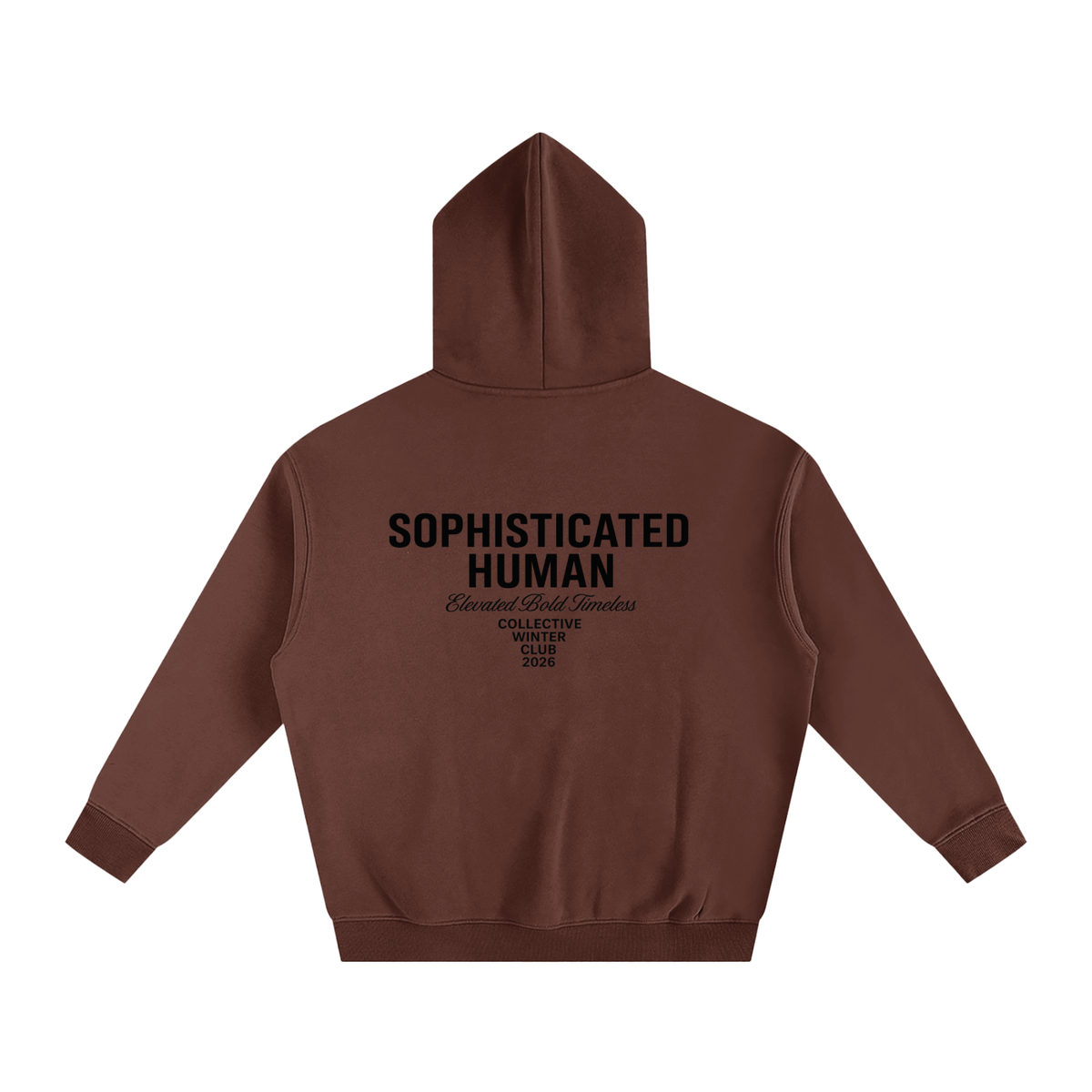 Oversize Fleeced Hoodie  SH Coffee